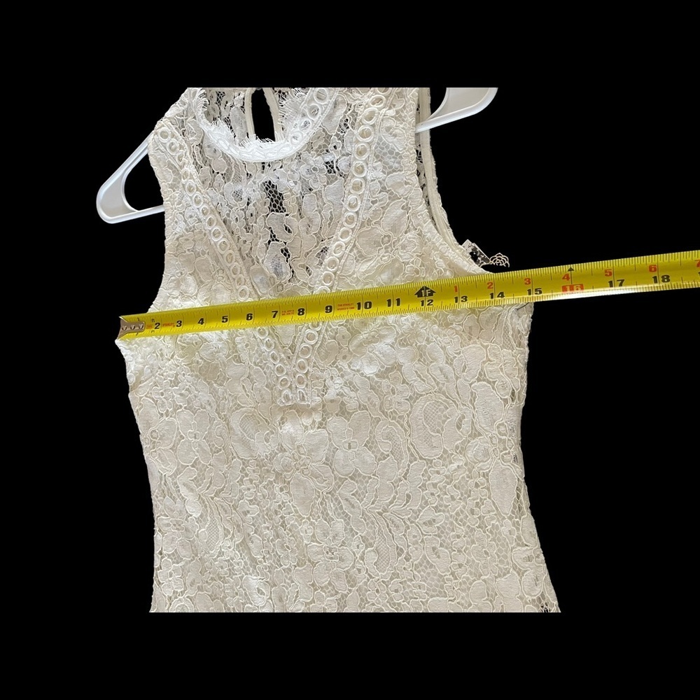 Kensie Soft White Lace Summer Sleeveless Shift Dress Size 6 Ret. $108 - Picture 12 of 15